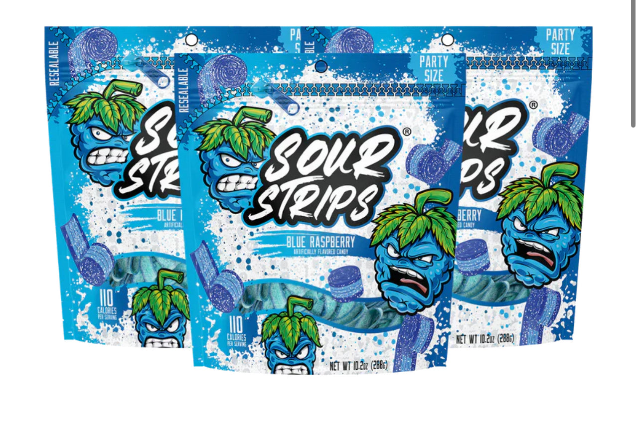 Sour Strips Blue Raspberry 10.2 oz