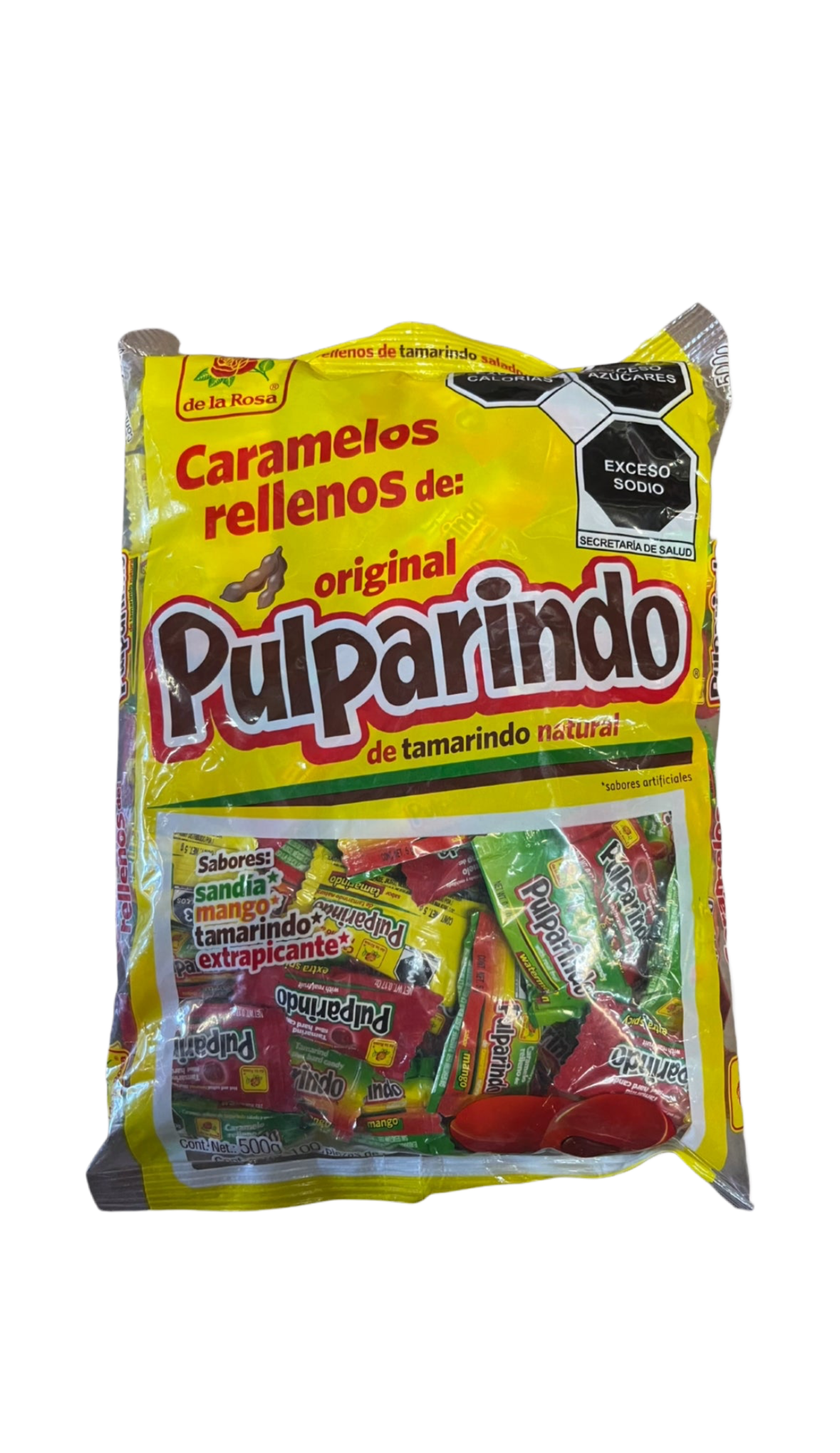 De La Rosa Pulparindo Caramelos Rellenos Hard Candy Mix (68 count)