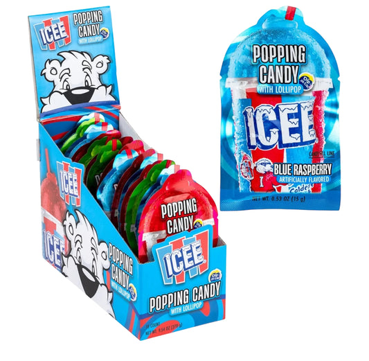 Icee Popping Candy with Lollipop 18 Count