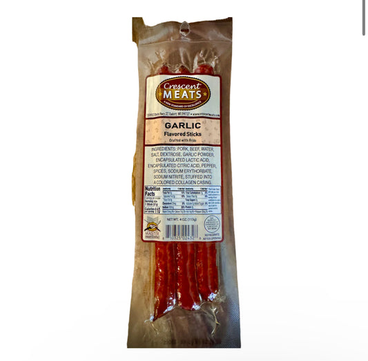 Crescent Meats Garlic Beef Sticks 4 oz