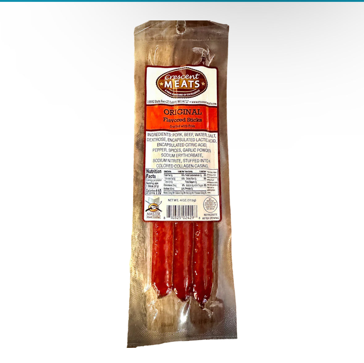 Crescent Meats Original Beef Sticks 4 oz