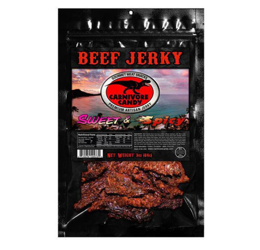 Carnivore Candy Sweet and Spicy Beef Jerky 3 Oz