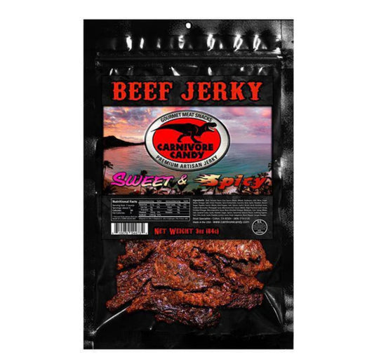 Carnivore Candy Sweet and Spicy Beef Jerky 3 Oz