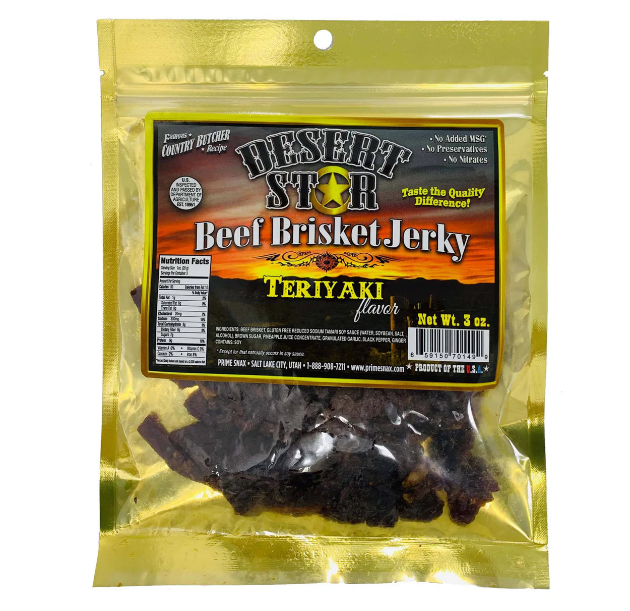 Desert Star Beef Brisket Teriyaki 3 OZ