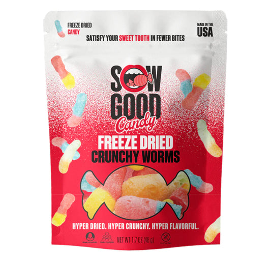 Sow Good Freeze Dried Crunchy Worms (1.7 oz)