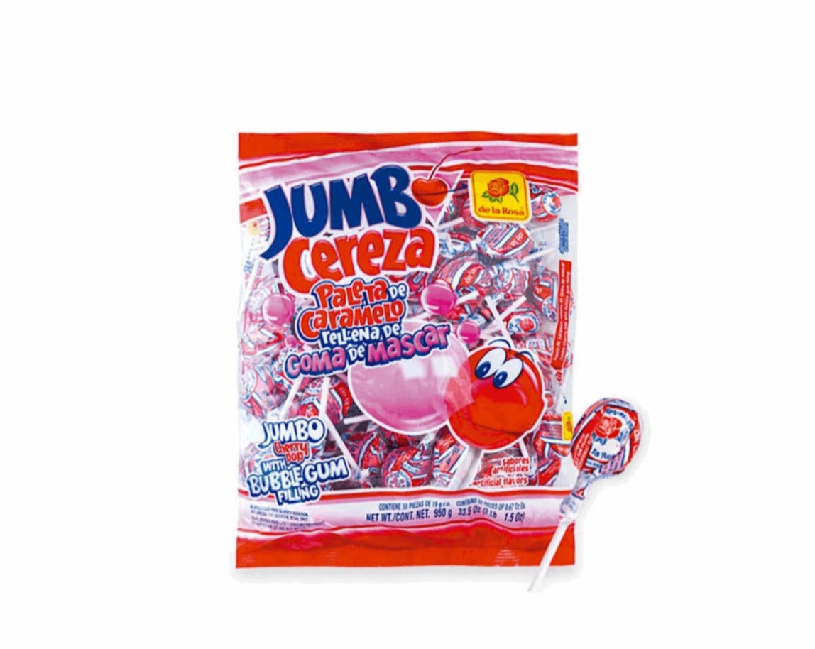 De La Rosa Jumbo Cereza Lollipop