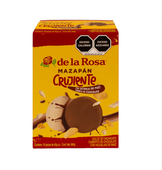 De La Rosa Mazapan Crujiente Crispy corn flakes coated in chocolate