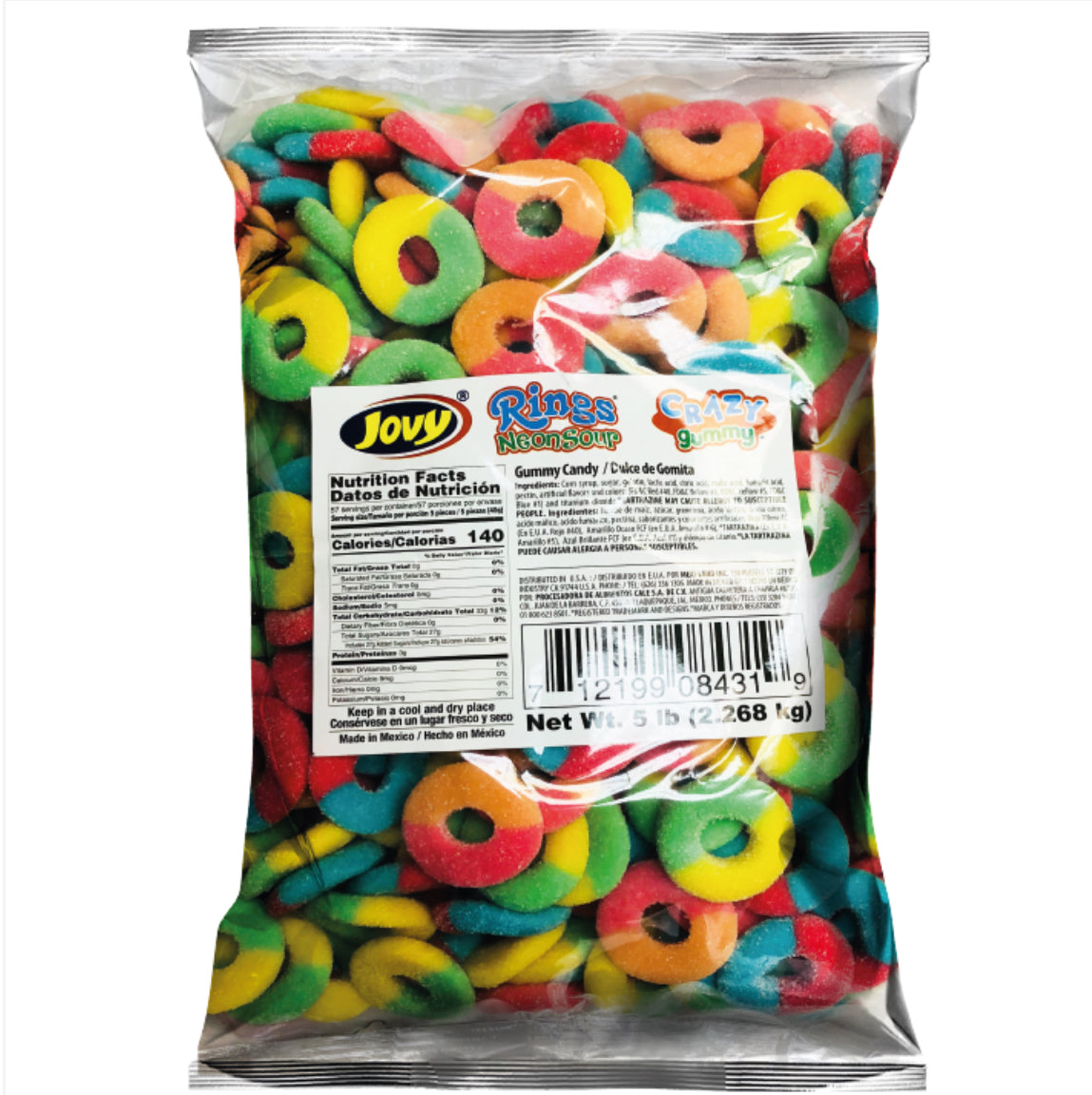 Jovy Rings Neon Sour Flavor (5 lb)