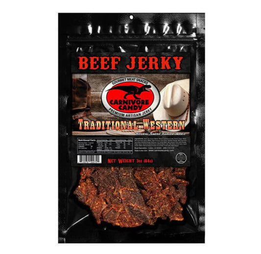 Carnivore Candy Traditional Western Beef Jerky 3 Oz