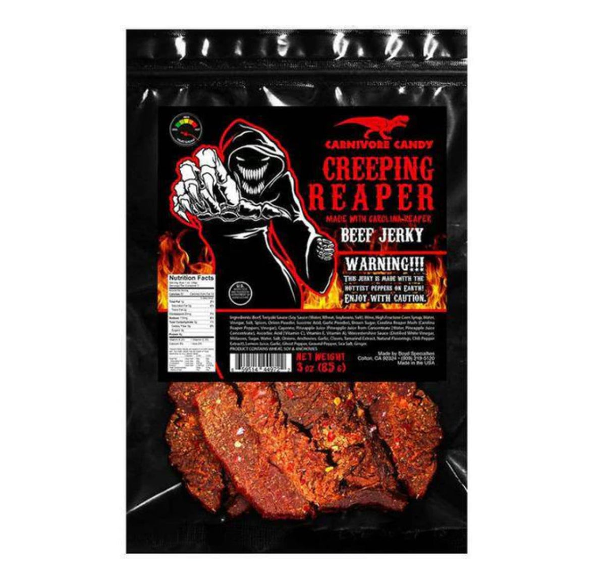 Carnivore Candy Creeping Reaper Beef Jerky 3 Oz