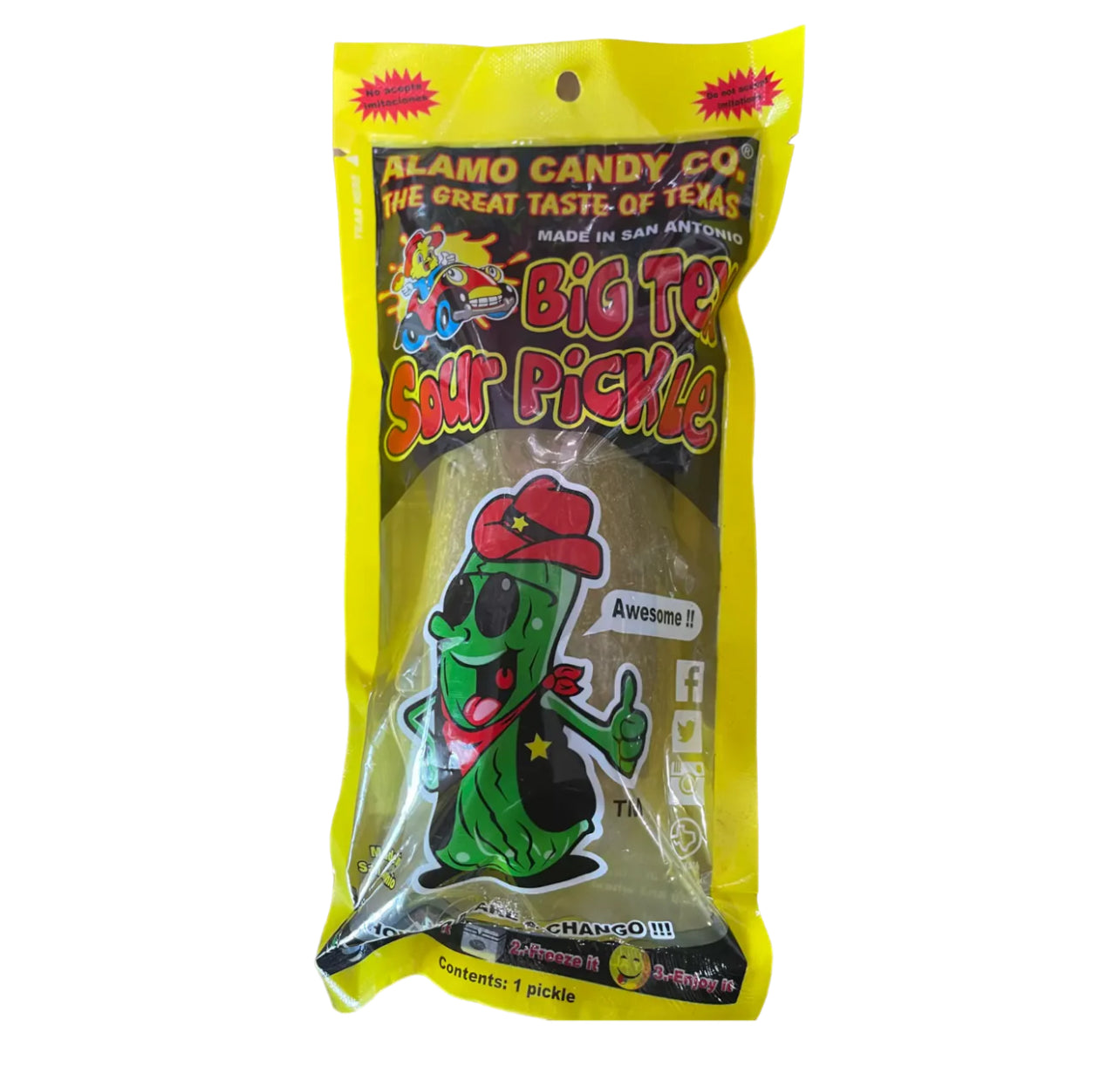 Alamo Candy Co. Sour Pickle 12 Count