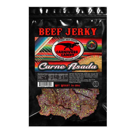 Carnivore Candy Carne Asada Beef Jerky 3 Oz