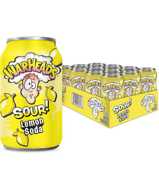 WarHead Lemon Soda 12 oz (12 count).