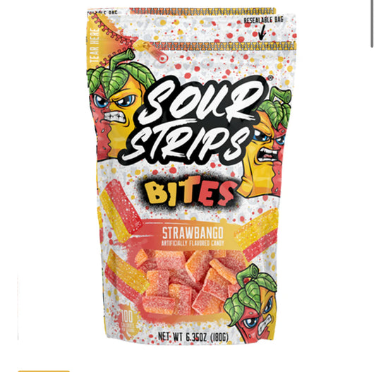 Sour Strips Strawbango Bites 6.35 oz