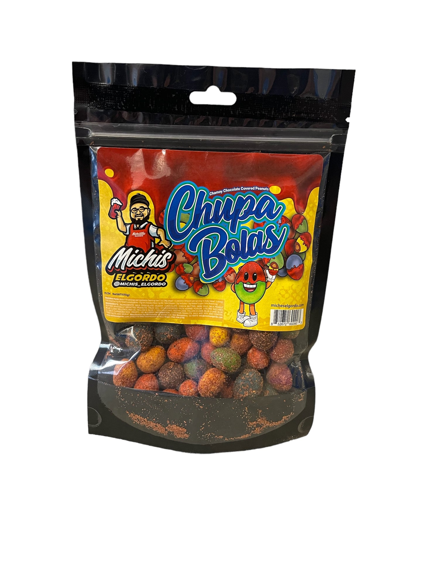 Micheladas El Gordo Chamoy Chocolate Covered Peanuts Bolas