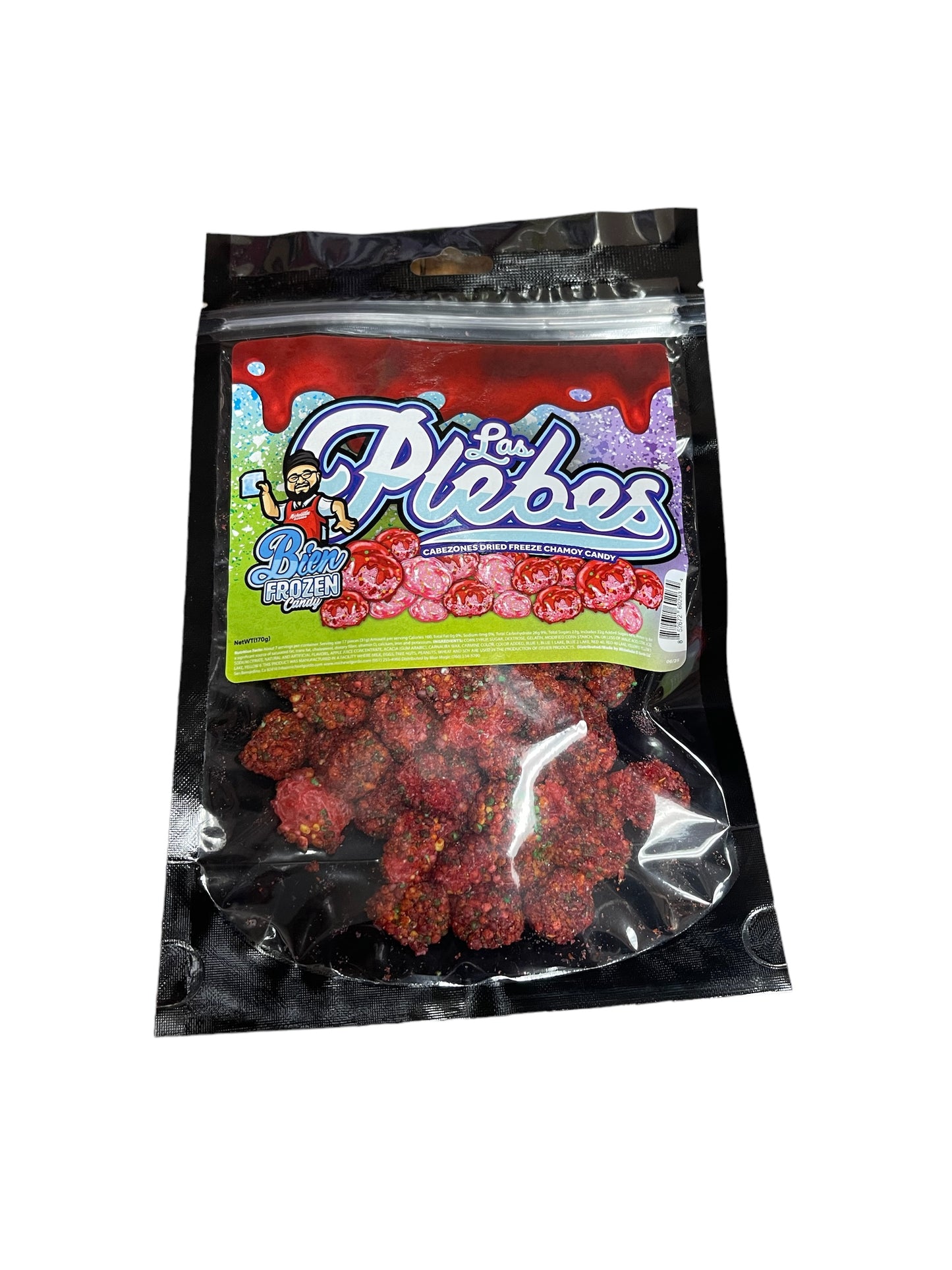 Micheladas El Gordo Los Plebes Cabezones Dried Frozen Chamoy Candy