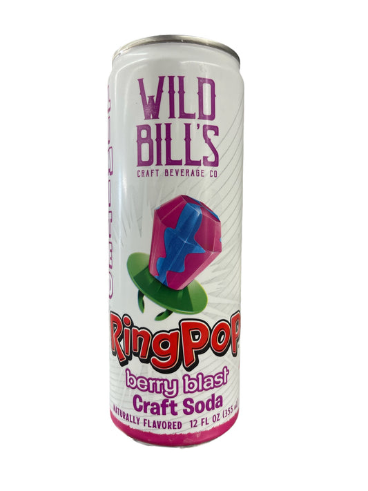 Wild Bills Ring Pop Berry Blast Craft Soda (12 count)