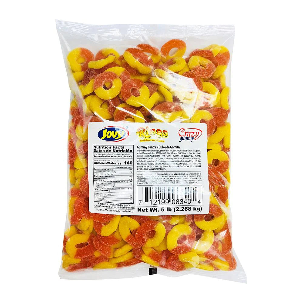 Jovy Sour Peach Rings (5lb)