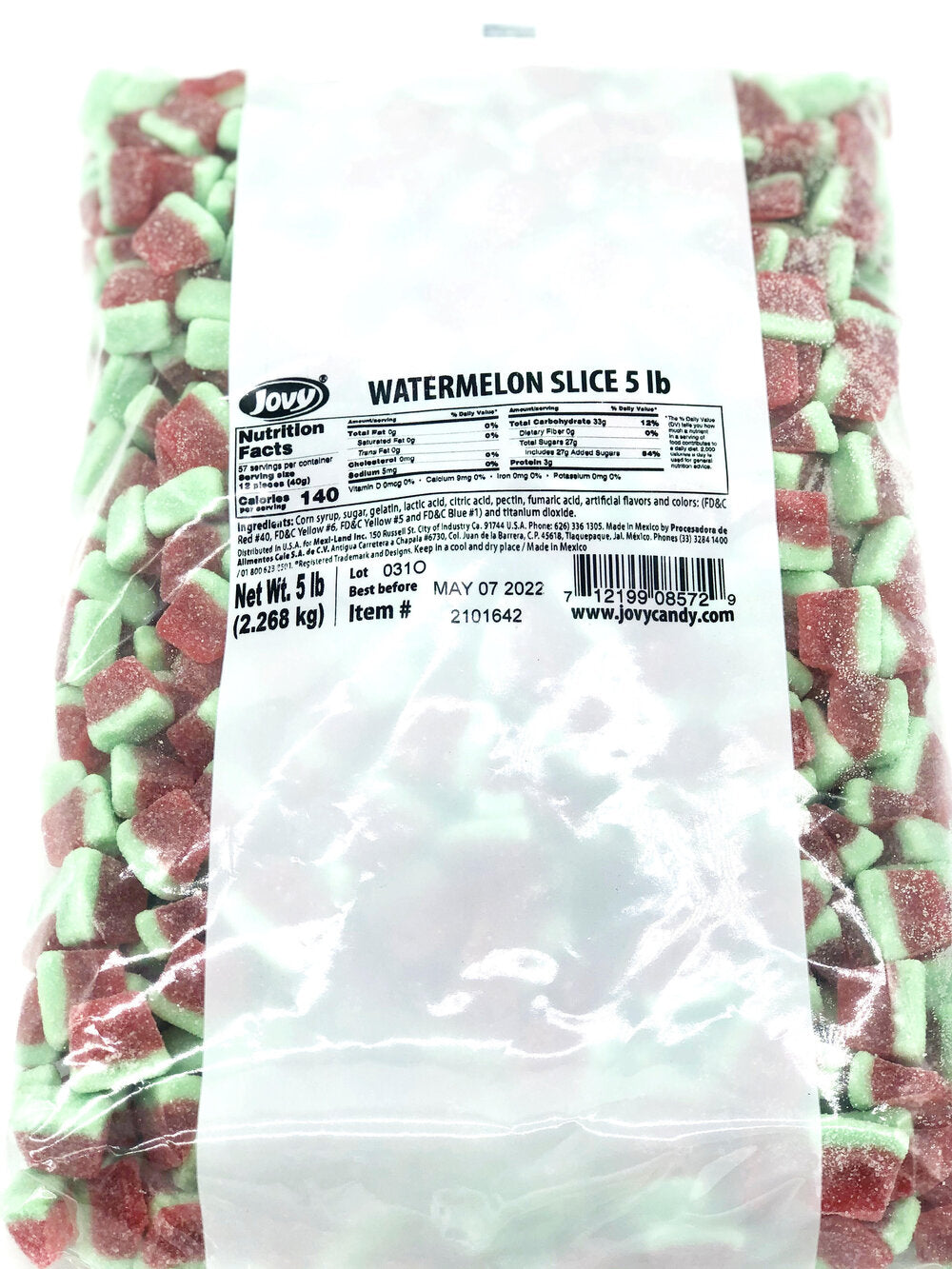 Jovy Mini Watermelon Gummy Slices 5 lb