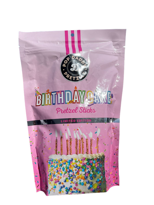 Pop Daddy Birthday Cake Pretzel Sticks