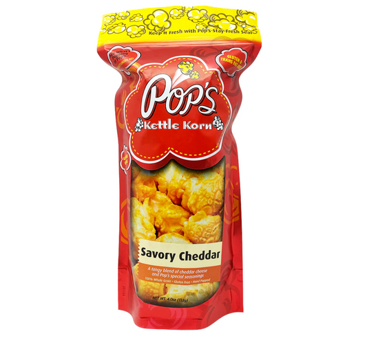 Pop's Kettle Korn Savory Cheddar 4 oz