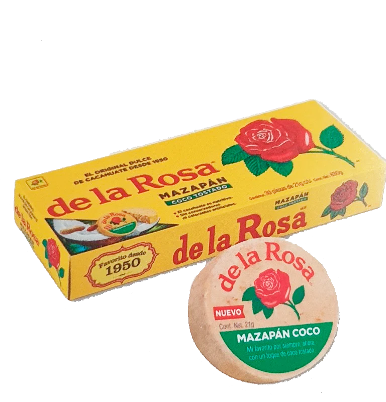 De La Rosa Mazapan Coco Tostado with Toasted Coconut (30 count)