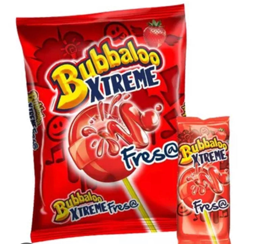 Bubbaloo Xtreme Strawberry Lollipop