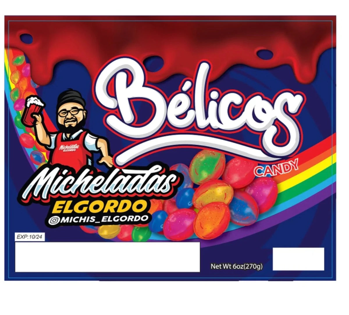 Micheladas El Gordo Belicos Skittles