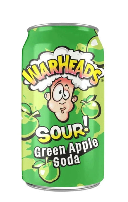 WarHead Sour Apple Soda 12 oz (12 count).