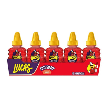 Lucas Candy Chamoy Gusano 10 pack