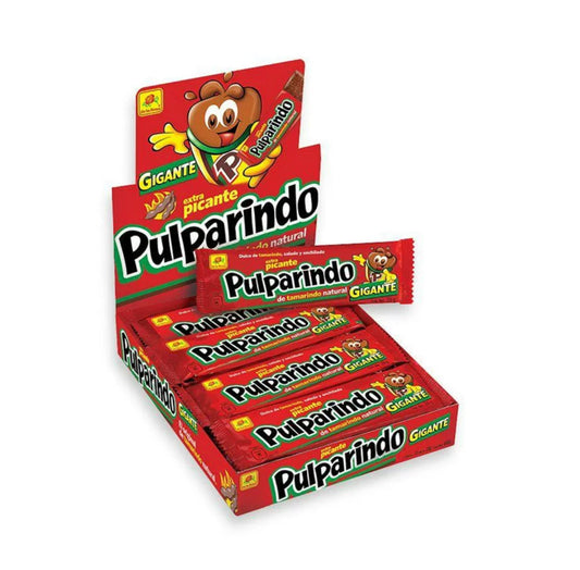 De La Rosa Pulparindo Extra Spicy Box and single package