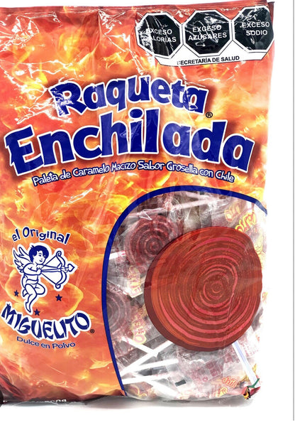 Miguelito Raqueta Enchilada Lollipop (40 count)